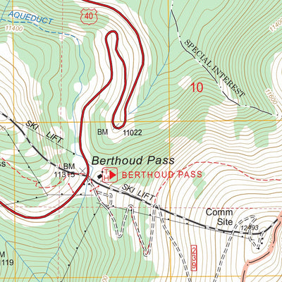 US Forest Service - Topo Berthoud Pass, CO FSTopo Legacy digital map