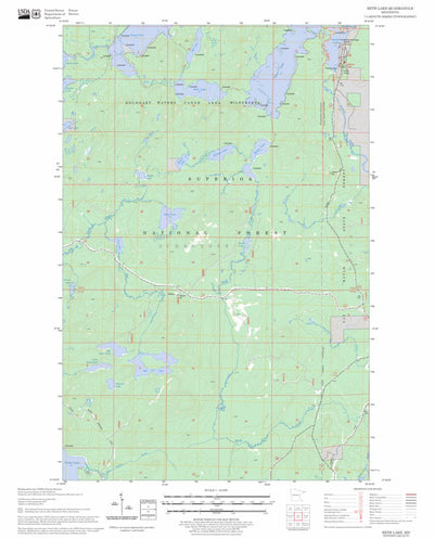 US Forest Service - Topo Beth Lake, MN FSTopo Legacy digital map
