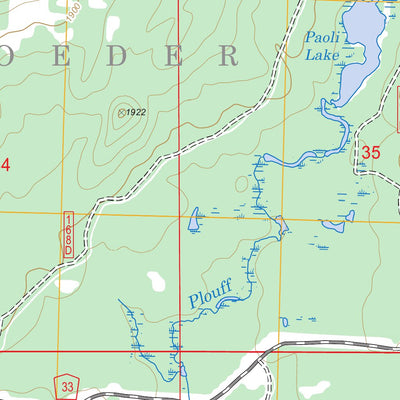 US Forest Service - Topo Beth Lake, MN FSTopo Legacy digital map