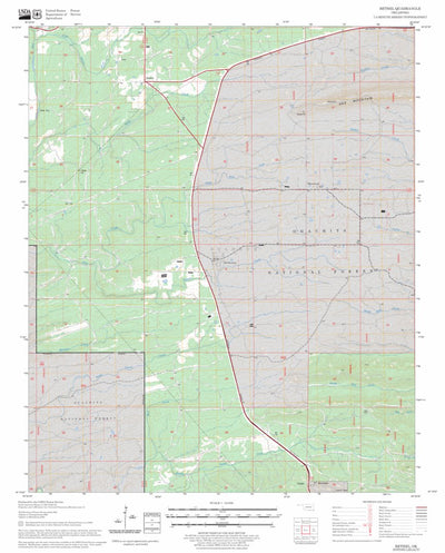 US Forest Service - Topo Bethel, OK FSTopo Legacy digital map