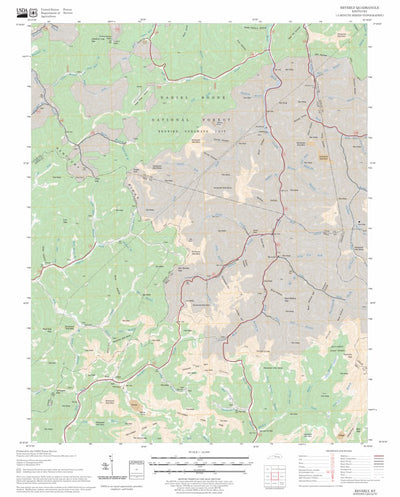 US Forest Service - Topo Beverly, KY FSTopo Legacy digital map