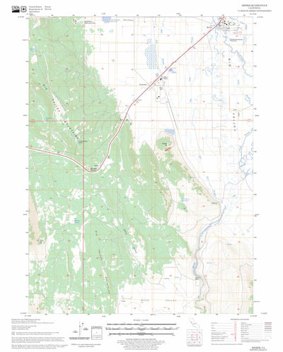 US Forest Service - Topo Bieber, CA FSTopo Legacy digital map