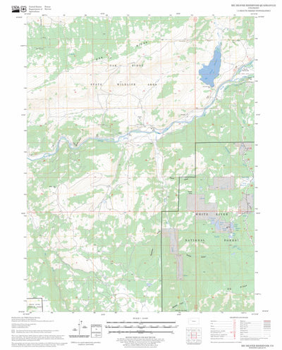 US Forest Service - Topo Big Beaver Reservoir, CO FSTopo Legacy digital map