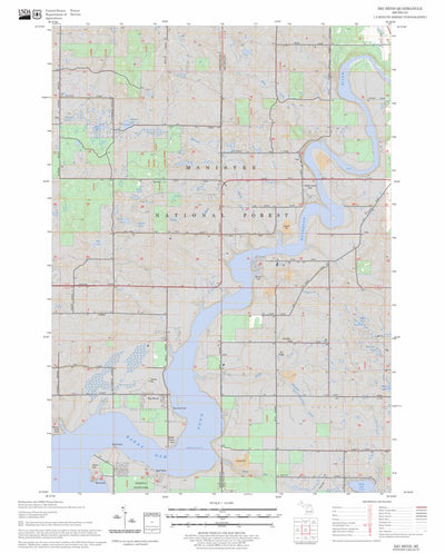 US Forest Service - Topo Big Bend, MI FSTopo Legacy digital map