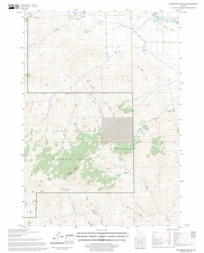 US Forest Service - Topo Big Blind Canyon, ID FSTopo Legacy digital map