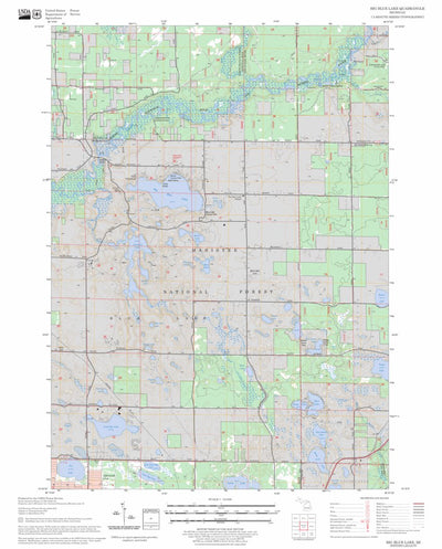 US Forest Service - Topo Big Blue Lake, MI FSTopo Legacy digital map