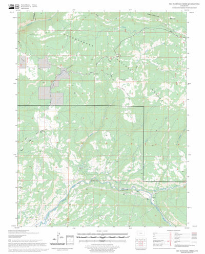 US Forest Service - Topo Big Bucktail Creek, CO FSTopo Legacy digital map
