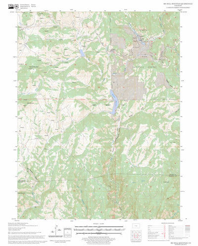 US Forest Service - Topo Big Bull Mountain, CO FSTopo Legacy digital map