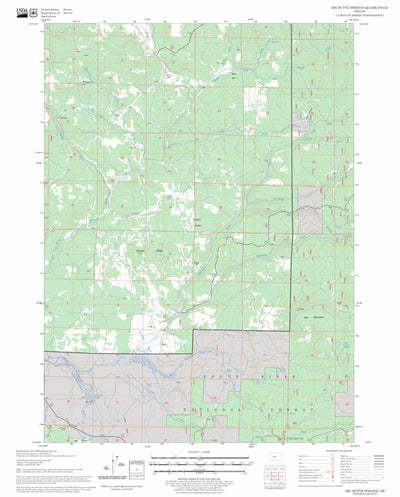 US Forest Service - Topo Big Butte Springs, OR FSTopo Legacy digital map