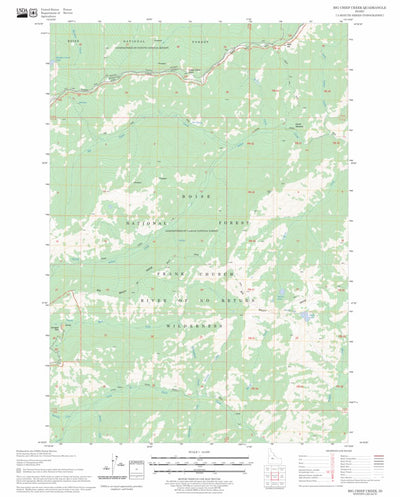 US Forest Service - Topo Big Chief Creek, ID FSTopo Legacy digital map