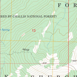 US Forest Service - Topo Big Chief Creek, ID FSTopo Legacy digital map