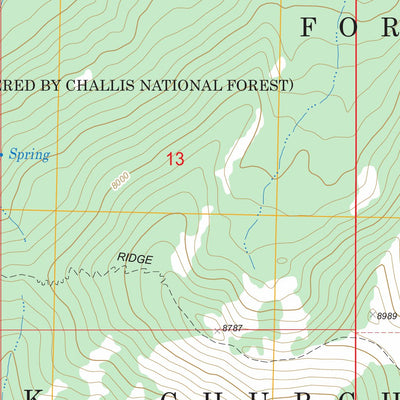 US Forest Service - Topo Big Chief Creek, ID FSTopo Legacy digital map
