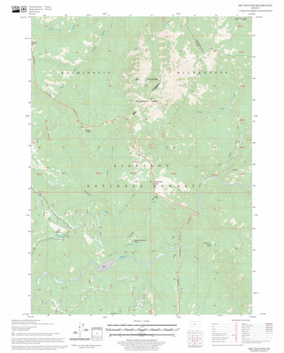 US Forest Service - Topo Big Craggies, OR FSTopo Legacy digital map