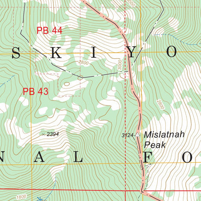 US Forest Service - Topo Big Craggies, OR FSTopo Legacy digital map