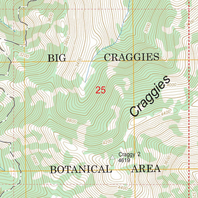 US Forest Service - Topo Big Craggies, OR FSTopo Legacy digital map