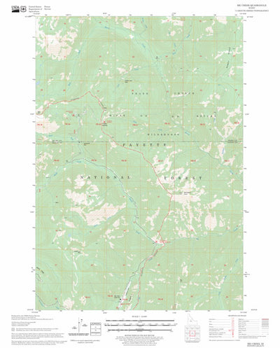 US Forest Service - Topo Big Creek, ID FSTopo Legacy digital map