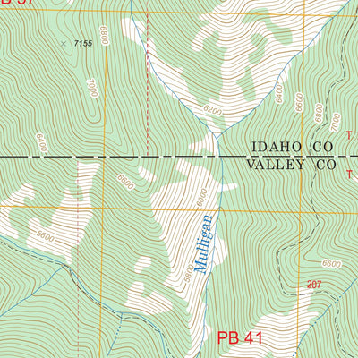 US Forest Service - Topo Big Creek, ID FSTopo Legacy digital map