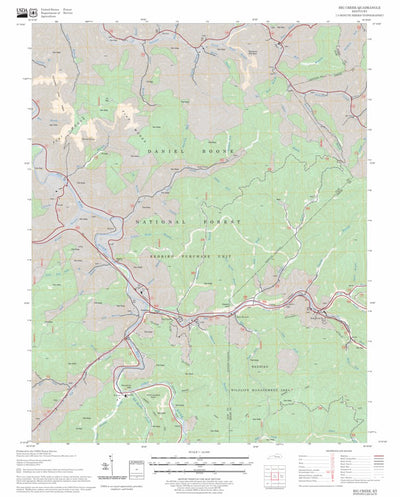 US Forest Service - Topo Big Creek, KY FSTopo Legacy digital map