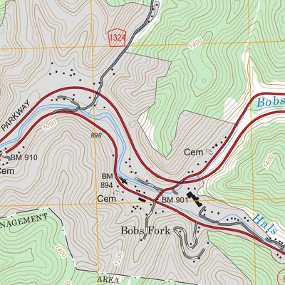 US Forest Service - Topo Big Creek, KY FSTopo Legacy digital map