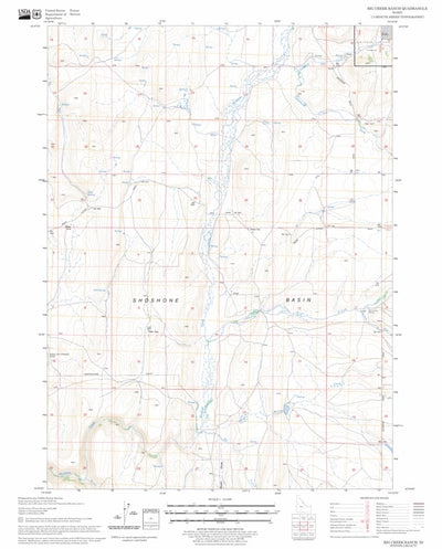US Forest Service - Topo Big Creek Ranch, ID FSTopo Legacy digital map