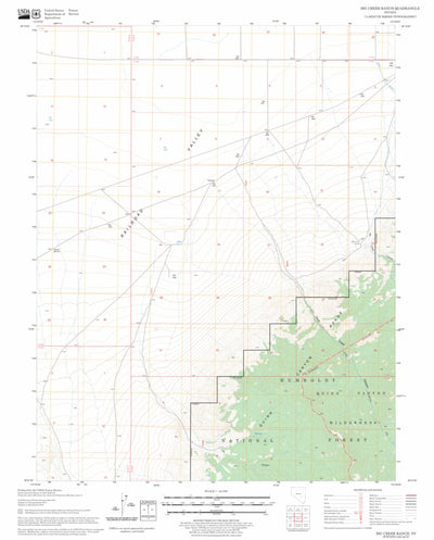 US Forest Service - Topo Big Creek Ranch, NV FSTopo Legacy digital map