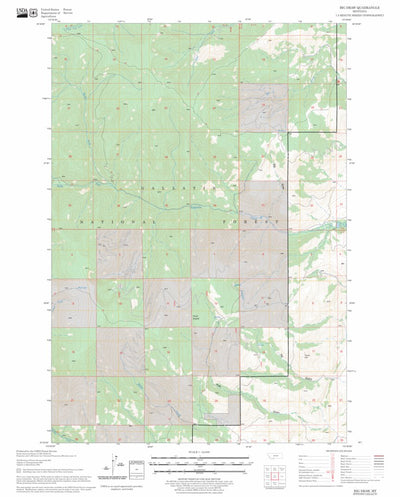 US Forest Service - Topo Big Draw, MT FSTopo Legacy digital map