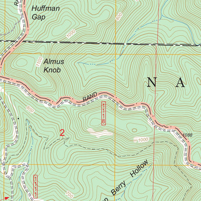 US Forest Service - Topo Big Flat, AR FSTopo Legacy digital map