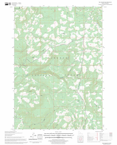 US Forest Service - Topo Big Grassy, ID - WY FSTopo Legacy digital map