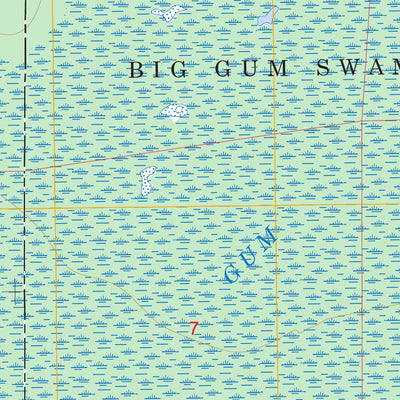 US Forest Service - Topo Big Gum Swamp, FL FSTopo Legacy digital map