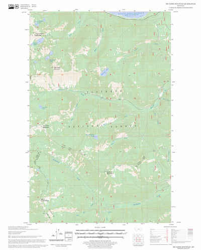 US Forest Service - Topo Big Hawk Mountain, MT FSTopo Legacy digital map