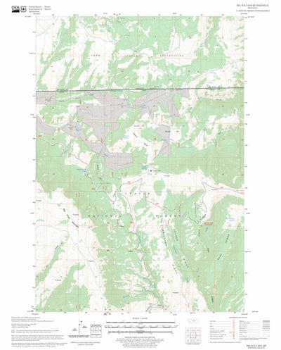 US Forest Service - Topo Big Ice Cave, MT FSTopo Legacy digital map
