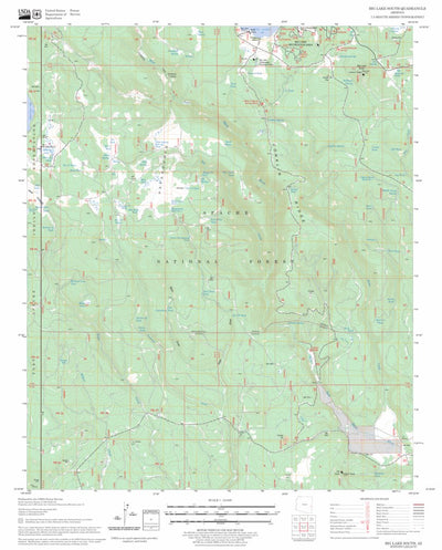 US Forest Service - Topo Big Lake South, AZ FSTopo Legacy digital map