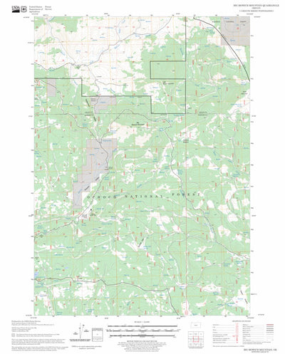 US Forest Service - Topo Big Mowich Mountain, OR FSTopo Legacy digital map