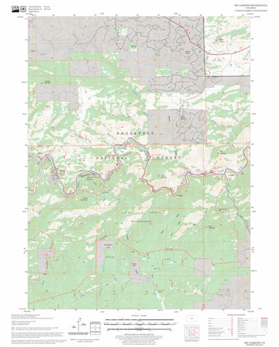 US Forest Service - Topo Big Narrows, CO FSTopo Legacy digital map
