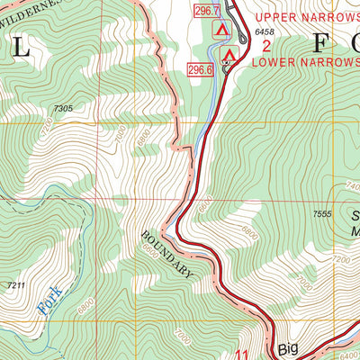 US Forest Service - Topo Big Narrows, CO FSTopo Legacy digital map