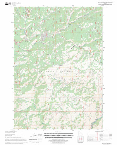 US Forest Service - Topo Big Owl Creek, ID FSTopo Legacy digital map