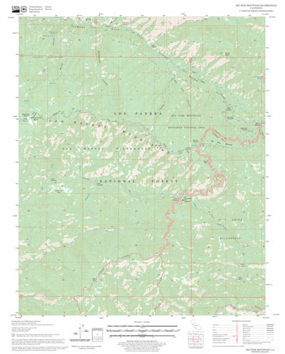 US Forest Service - Topo Big Pine Mountain, CA FSTopo Legacy digital map