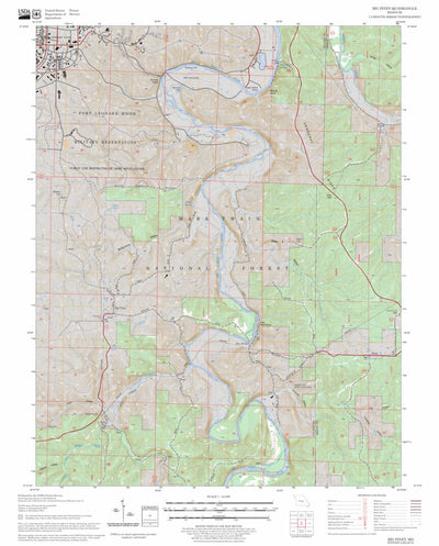 US Forest Service - Topo Big Piney, MO FSTopo Legacy digital map