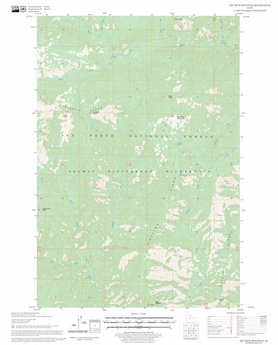 US Forest Service - Topo Big Rock Mountain, ID FSTopo Legacy digital map