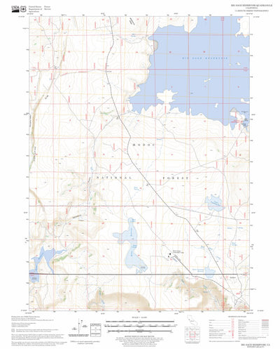 US Forest Service - Topo Big Sage Reservoir, CA FSTopo Legacy digital map