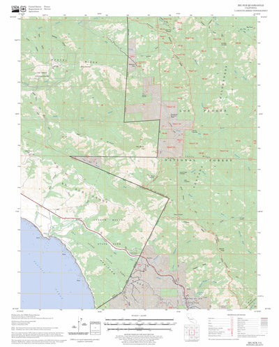 US Forest Service - Topo Big Sur, CA FSTopo Legacy digital map