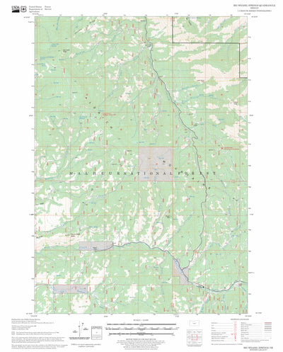 US Forest Service - Topo Big Weasel Springs, OR FSTopo Legacy digital map