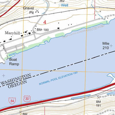 US Forest Service - Topo Biggs Junction, OR - WA FSTopo Legacy digital map