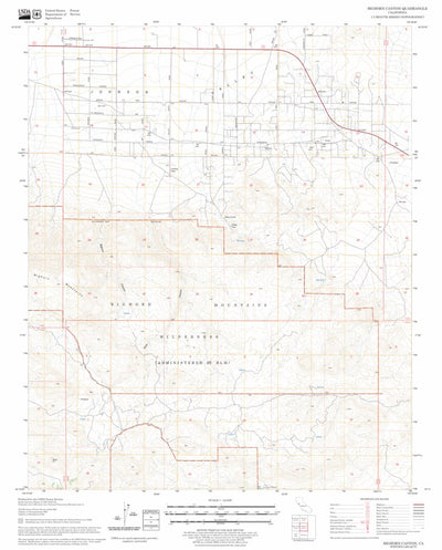 US Forest Service - Topo Bighorn Canyon, CA FSTopo Legacy digital map