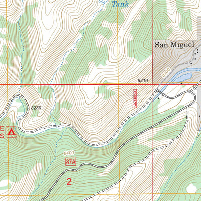 US Forest Service - Topo Bighorn Peak, NM - CO FSTopo Legacy digital map