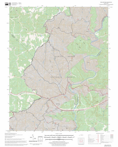 US Forest Service - Topo Billows, KY FSTopo Legacy digital map