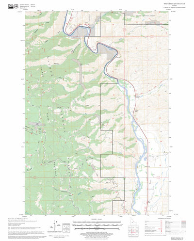 US Forest Service - Topo Bird Creek, ID FSTopo Legacy digital map