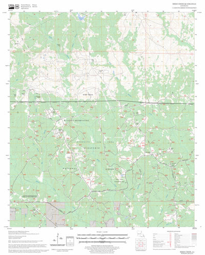 US Forest Service - Topo Birds Creek, LA FSTopo Legacy digital map