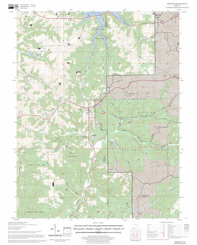 US Forest Service - Topo Birdseye, IN FSTopo Legacy digital map