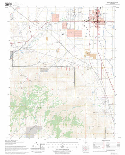 US Forest Service - Topo Bishop, CA FSTopo Legacy digital map